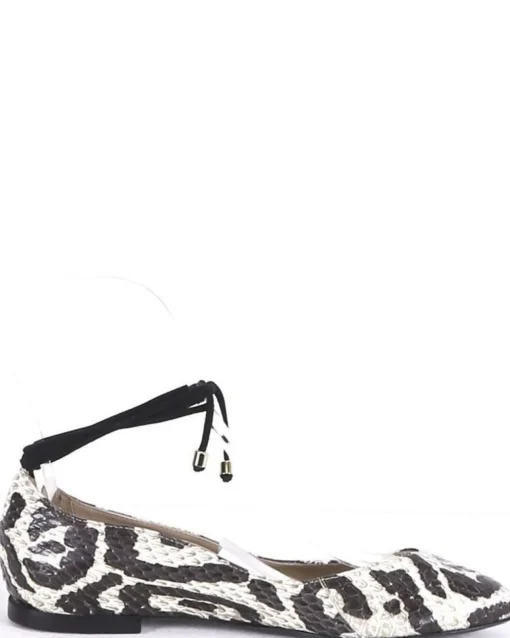 La Piscine Paris Ballerines en cuir pointues motif python Aperlai*Femme Chaussures