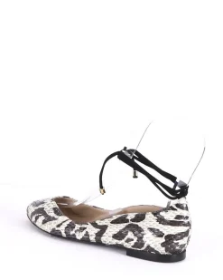 La Piscine Paris Ballerines en cuir pointues motif python Aperlai*Femme Chaussures