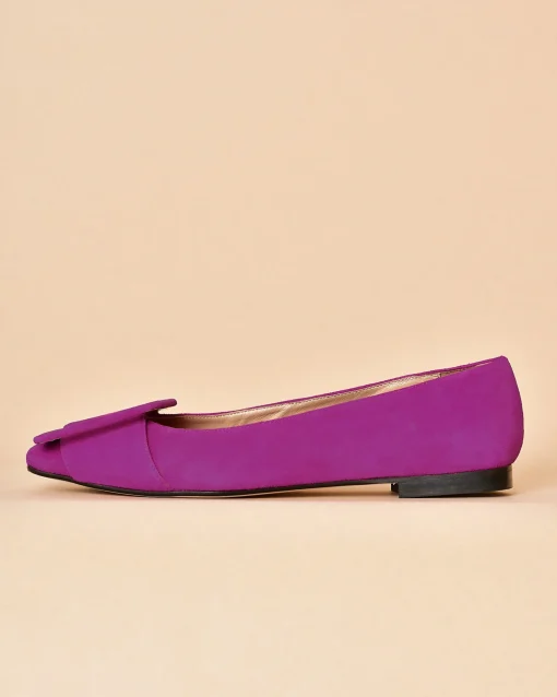 La Piscine Paris Ballerines en daim à bouts carrés Jefferson*Femme Chaussures