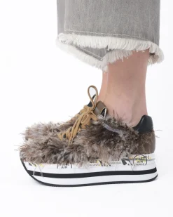 La Piscine Paris Basket à fourrure Premiata*Femme Chaussures