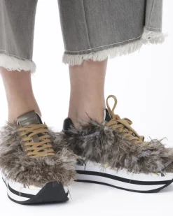 La Piscine Paris Basket à fourrure Premiata*Femme Chaussures