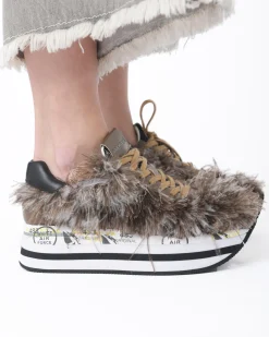La Piscine Paris Basket à fourrure Premiata*Femme Chaussures