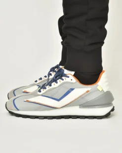 La Piscine Paris Basket avec surpiqûres orange Voile Blanche*Homme Chaussures