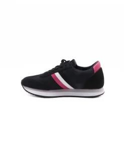 La Piscine Paris Basket bi-matière e et fuchsia Serafini*Femme Chaussures