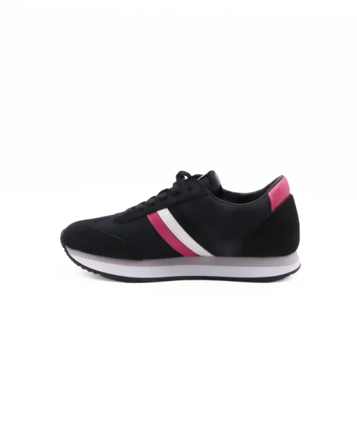 La Piscine Paris Basket bi-matière e et fuchsia Serafini*Femme Chaussures
