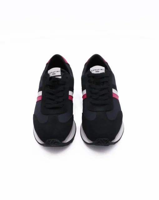 La Piscine Paris Basket bi-matière e et fuchsia Serafini*Femme Chaussures