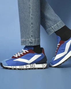 La Piscine Paris Basket de course tricolore Voile blanche*Homme Chaussures