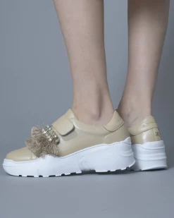 La Piscine Paris Basket en cuir à franges et cristaux SVNTY*Femme Chaussures