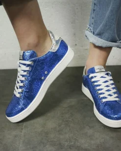 La Piscine Paris Basket en cuir à paillettes*Femme Chaussures