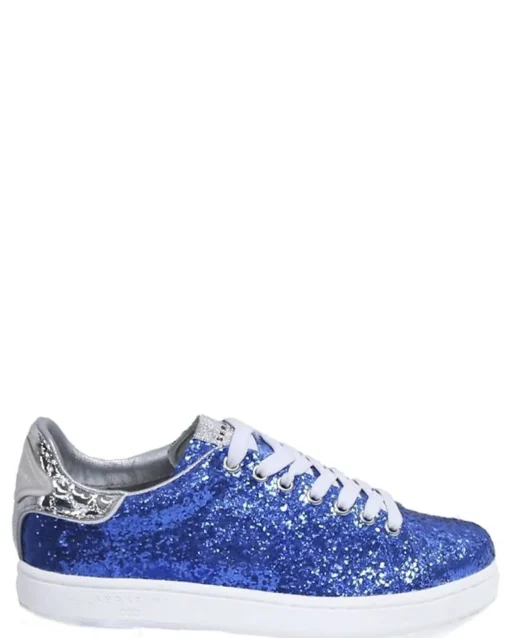La Piscine Paris Basket en cuir à paillettes*Femme Chaussures