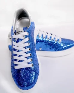 La Piscine Paris Basket en cuir à paillettes*Femme Chaussures