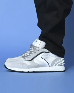 La Piscine Paris Basket en daim et toile Voile blanche*Homme Chaussures