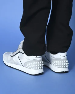 La Piscine Paris Basket en daim et toile Voile blanche*Homme Chaussures