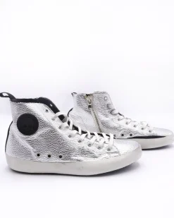La Piscine Paris Basket montante couleur argent Hydrogen*Femme Chaussures