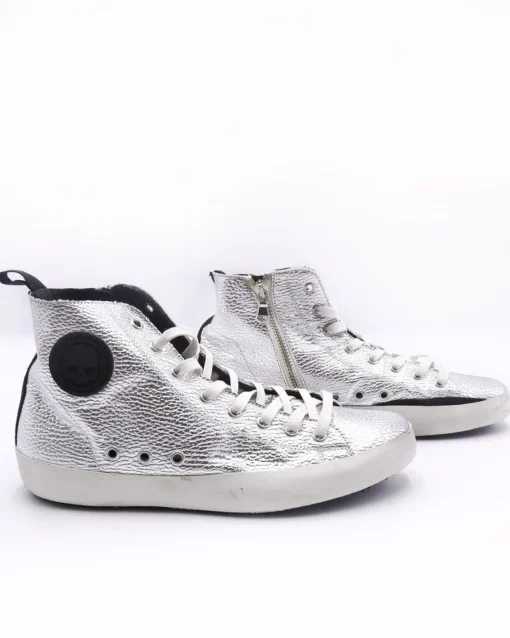 La Piscine Paris Basket montante couleur argent Hydrogen*Femme Chaussures
