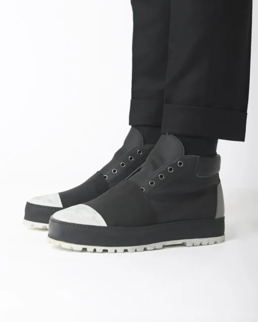 La Piscine Paris Basket montante tissu technique Premiata*Homme Chaussures