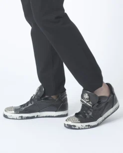 La Piscine Paris Basket e cloutée avec tête de mort Philipp Plein*Homme Chaussures