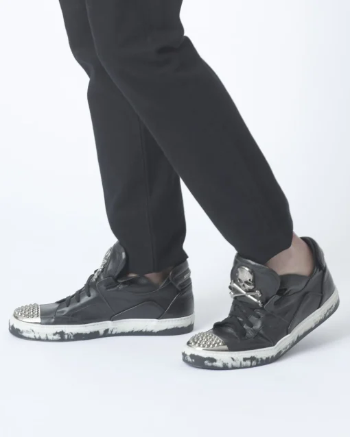 La Piscine Paris Basket e cloutée avec tête de mort Philipp Plein*Homme Chaussures