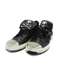 La Piscine Paris Basket e cloutée avec tête de mort Philipp Plein*Homme Chaussures