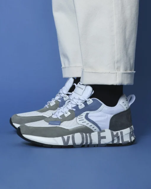 La Piscine Paris Baskets hes et grises bi-matières Voile he*Homme Chaussures