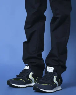 La Piscine Paris Baskets es et jaunes bi-matières Voile Blanche*Homme Chaussures