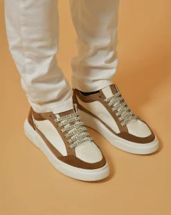 La Piscine Paris Baskets en cuir à empiècements Peserico*Homme Chaussures