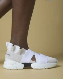 La Piscine Paris Baskets en cuir à volants Emilio Pucci*Femme Chaussures