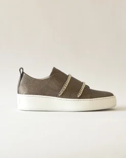 La Piscine Paris Baskets en cuir effet python Stokton*Femme Chaussures