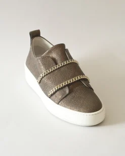 La Piscine Paris Baskets en cuir effet python Stokton*Femme Chaussures