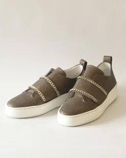 La Piscine Paris Baskets en cuir effet python Stokton*Femme Chaussures