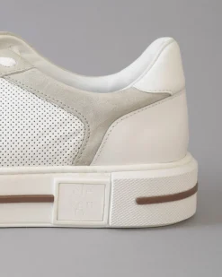 La Piscine Paris Baskets en cuir lisse perforé à empiècements en daim Eleventy*Homme Chaussures