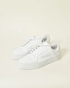 La Piscine Paris Baskets en cuir texturé Common Projects*Femme Chaussures