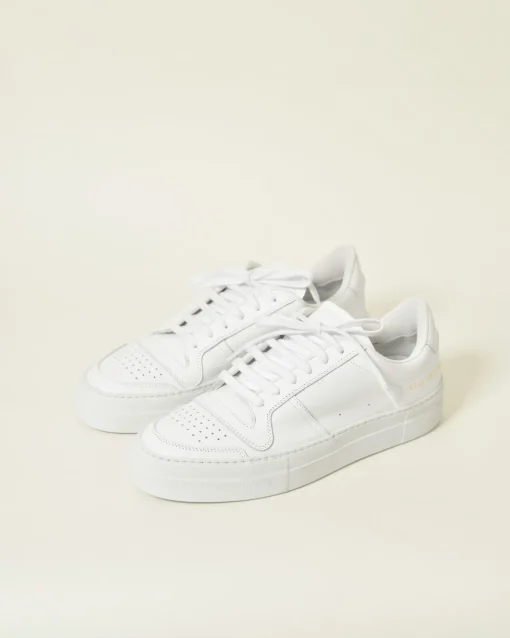 La Piscine Paris Baskets en cuir texturé Common Projects*Femme Chaussures