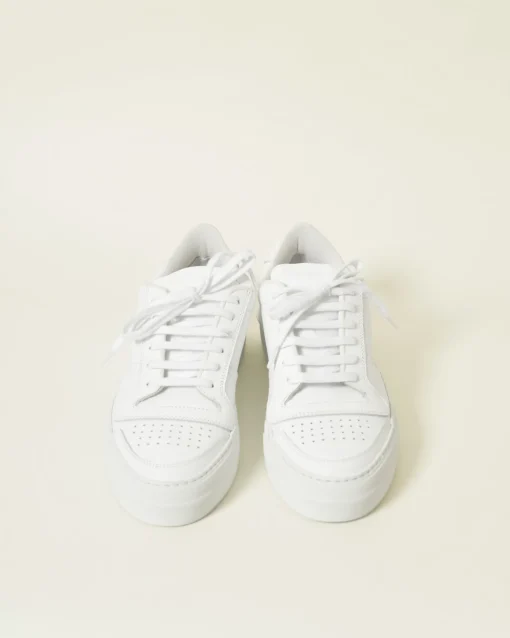 La Piscine Paris Baskets en cuir texturé Common Projects*Femme Chaussures