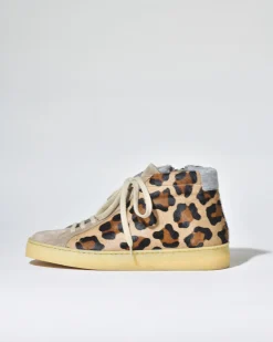 La Piscine Paris Baskets en fourrure léopard à empiècements Casheart*Femme Chaussures