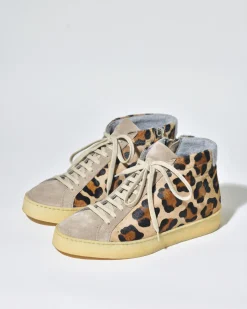 La Piscine Paris Baskets en fourrure léopard à empiècements Casheart*Femme Chaussures