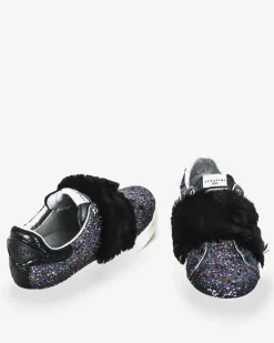La Piscine Paris Baskets es pailletées à galon de fourrure Serafini*Femme Chaussures