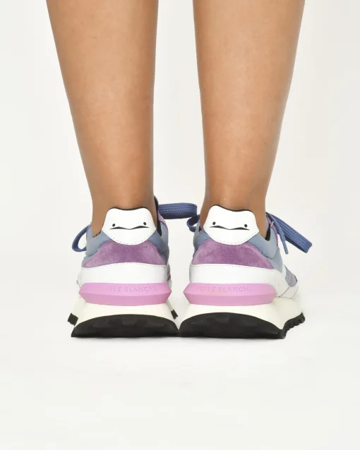 La Piscine Paris Baskets violette et e à empiècements Voile Blanche*Femme Chaussures