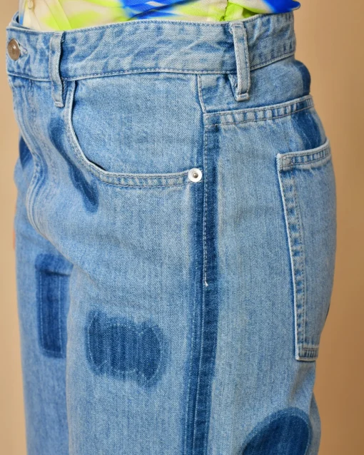 La Piscine Paris Bermuda en jean à imprimé géométrique Each x Other*Femme Shorts|Bas Femme