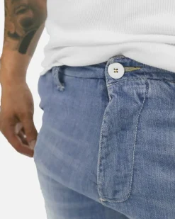 La Piscine Paris Bermuda en jean bleu clair Perfection*Homme Shorts