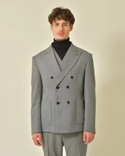 La Piscine Paris Blazer à imprimé pied-de-poule Daniele Alessandrini*Homme Blousons & Vestes