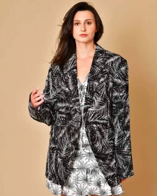 La Piscine Paris Blazer à motifs palmiers Michael Kors*Femme Blousons & Vestes