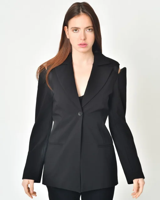 La Piscine Paris Blazer en coton mélangé à découpe Nostra Santissima*Femme Blousons & Vestes