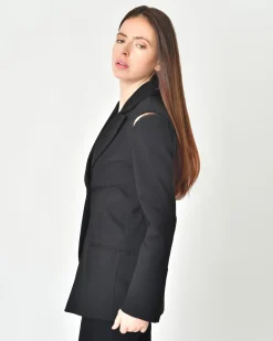 La Piscine Paris Blazer en coton mélangé à découpe Nostra Santissima*Femme Blousons & Vestes