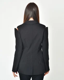 La Piscine Paris Blazer en coton mélangé à découpe Nostra Santissima*Femme Blousons & Vestes