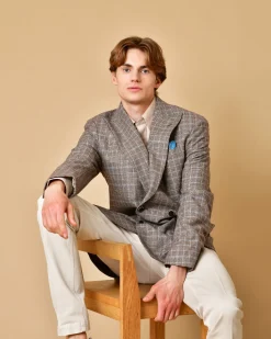 La Piscine Paris Blazer en laine à carreaux Lardini*Homme Blousons & Vestes