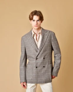 La Piscine Paris Blazer en laine à carreaux Lardini*Homme Blousons & Vestes