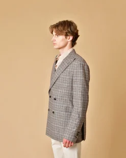 La Piscine Paris Blazer en laine à carreaux Lardini*Homme Blousons & Vestes