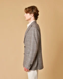 La Piscine Paris Blazer en laine à carreaux Lardini*Homme Blousons & Vestes