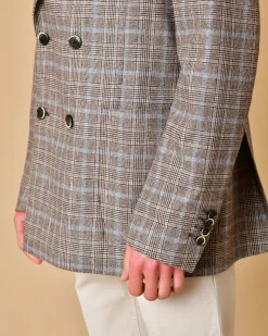 La Piscine Paris Blazer en laine à carreaux Lardini*Homme Blousons & Vestes